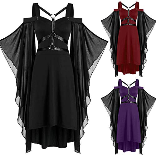 Vestidos victorianos de Halloween, talla grande, falda gótica, disfraz medieval, fiesta de noche, graduación, cóctel, swing, trapos alegres, vintage, elegante, acampanado, disfraz renacentista para
