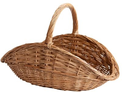 MagiDeal Cesta de Mimbre Tejida con Asa, Portátil, Multiusos, para Arreglos Florales, Ideal para Viajes Y, S