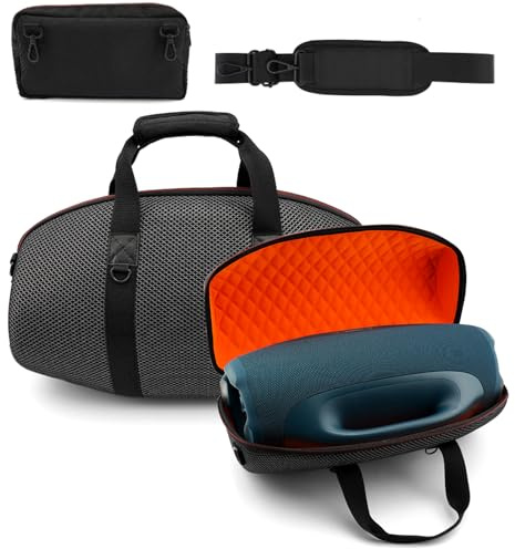 Hard Travel Carrying Case for JBL Boombox 4 Speaker, Storage Holder Bag with Replacement Shoulder Strap Fit for Charger Adapter and Accessories