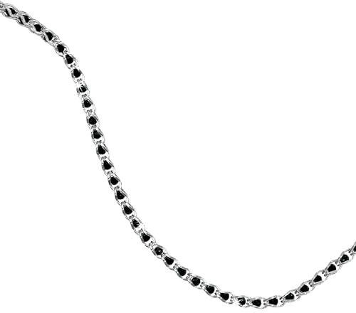 forme di Lucchetta - Collana Tennis Donna Argento 925 con Cristalli Rosa o Verdi o Neri, lungo 40 o 45 cm, Abbinabile in Parure