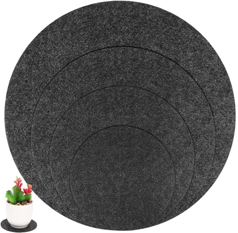 Angoily 20 Pièces Lot de sous-Verres Feutre Rond Réversibles Absorbants pour Plantes Intérieur Tapis Protecteur pour Pots et Sol Sets Ø- Protège-Meubles et Tables