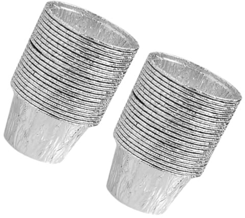 Baluue 25 pièces Moules à Tartelettes Aluminium Jetables Résistants Four pour Cupcakes Quiches et Tartes Individuelles Conductivité Thermique Rapide Épais et Anti-déformation