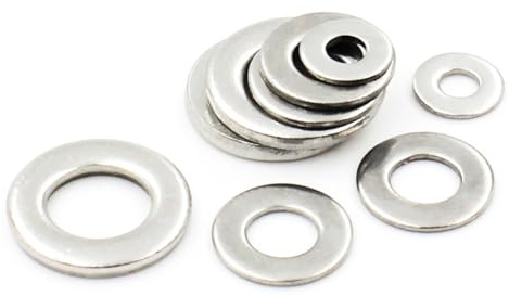 Rondelle Piatte 1-100 pezzi Rondelle piatte grandi M1.6/M2/M2.5/M3/M4/M5/M6/M8-M33 piane con guarnizione grande(M5x9x0.8 (100pcs))