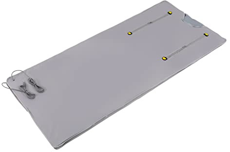 LKHDONG Couverture de sauna infrarouge 650 W avec fermeture éclair 35-80 °C - Fonction minuterie 15-60 min - 2 zones avec télécommande - 180 x 80 cm - Argenté