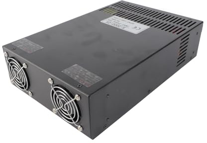 Haofy Fuente de Alimentación CC Variable Alta Durabilidad para Control, Equipos de Automatización Industrial Entrada 3000W 220V Acero Inoxidable (24V)
