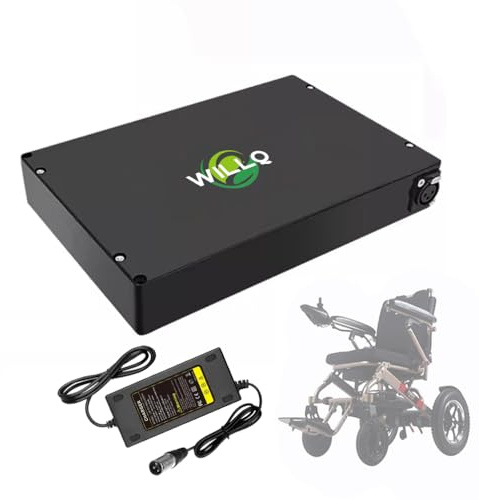 WILLQ 24 Volts Electric Wheelchair Battery Pack 24V 10Ah 12Ah 15Ah Replacement Lithium Battery for Mobility Scooter Motor Kit within 360Wh,24V10Ah