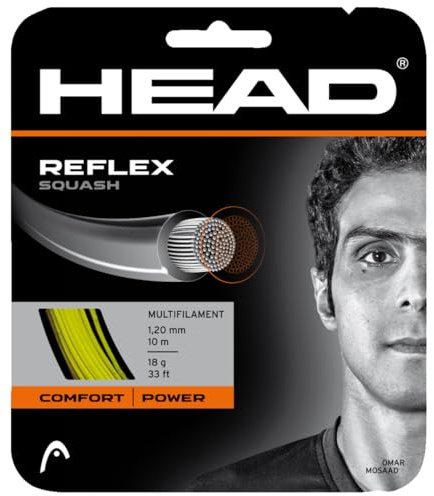 HEAD Reflex Squash String - 18 Gauge Nylon Multifilament Premium Squash String Reel