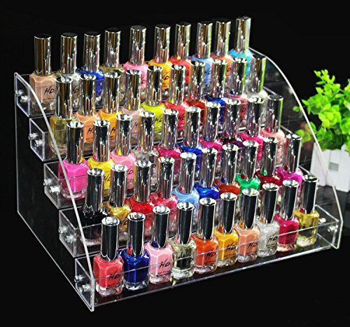 Zuolan Acrylique à 5 étages pour vernis à ongles Vernis support de présentation pour écran/vernis à ongles/maquillage support de rangement, 5 Tier
