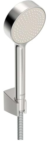 Hansa Brause / Brauseset Basicjet (Handbrause + Halter + Brauseschlauch) | für Wannenbatterien, 1 Strahlig, Brausekopf 95 mm, Anti Kalk Technik, Schlauchlänge: 150 cm