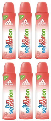 adidas Fun Sensation Deodorant, Deo Bodyspray für Damen mit fruchtigem Duft, effektiver Schutz vor Schweiß & Gerüchen, pH-hautfreundlich, 1 x 150 ml