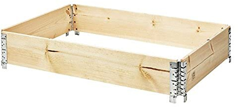 rg-vertrieb Palettenrahmen Aufsatzrahmen für Europaletten Hochbeet Gartenbeet Stapelrahmen 120x80x19cm Mengen wählbar (3 Stück)