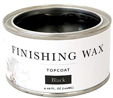 Jolie Finishing Wax - Topcoat for Jolie Paint on Furniture, cabinets, Walls, and Home Accessories (120mL, Black)