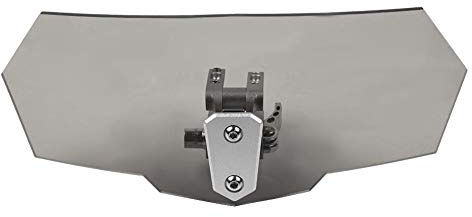 KSTE Universal-Airflow Adjustable Motorrad Windschutzscheibe Windschutzscheibe Windschott (Schwarz)
