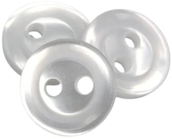 50 weiße und ecrufarbene Hemdknöpfe - 10 mm und 12 mm - hergestellt und versandt aus Spanien