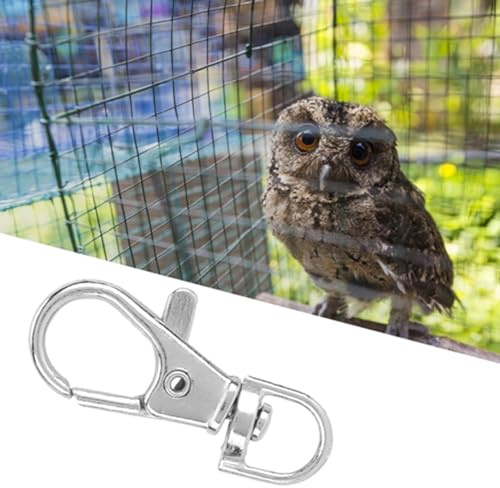 12 Stück Vogelkäfigschlösser, Metall Haustier Käfig Türschloss Haken Clip verhindern Klauenauslöser Öffnen Vogelkäfig Zubehör