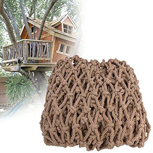 TGHY Hanf-Kletternetz für Baumhaus Kinderspielhaus-Schutznetz Hochleistungs-Absturzsicherungsnetz Hinterhof-Hängemattennetz 12mm Dicker Spielplatzzaun Verschiedene Größen,1 * 5m(3.3 * 16.4ft)