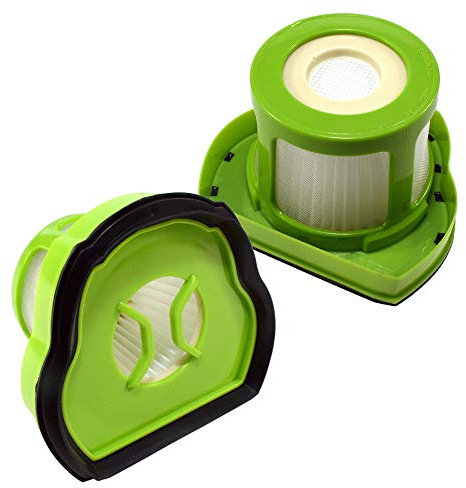 HQRP 2-pack Filter Set compatible with Bissell Pet Hair Eraser 1987E 1987N models Cordless Hand Vacuums