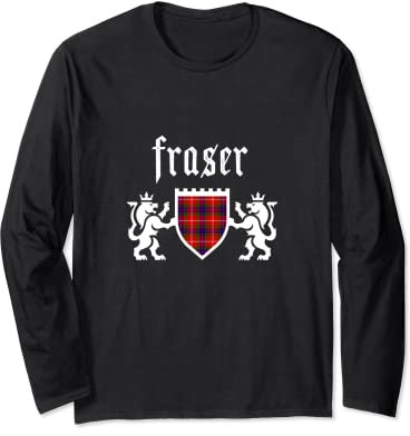 Clan Fraser Tartan, Schottisches Plaid, Fraser Family Langarmshirt