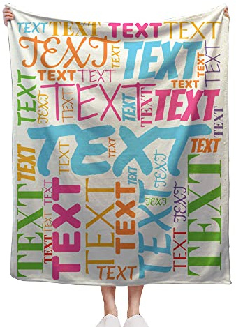 Buaodam Personalisierte Decke mit Namensdecke und Texte Fotodecke Personalisierte Geschenke Für Geburtstage, Feiertage, Jubiläen Geschenk Für Mama, Papa, Kind, Haustier, Freund Oder Liebhaber