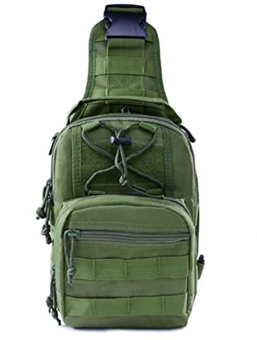 YUANZHOU Taktische Brusttasche Outdoor Tactical Molle Bag Military Rucksack Sling Crossbody Umhängetaschen für Männer Frauen,A