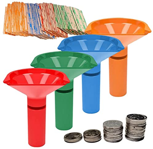 Qihuyi Contamonete e Selezionatrici Tubi,Contamonete e Involucri per Rotoli di Monete | Involucri di Monete Assortiti e Tubi di smistamento per Dimes, Pennies, Quarters