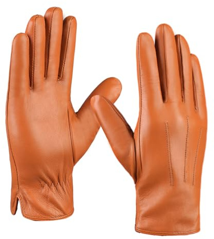 MGGMOKAY Herren Lederhandschuhe Kaschmir gefüttert | Lederhandschuhe+Herren ,Weiches Schafsleder