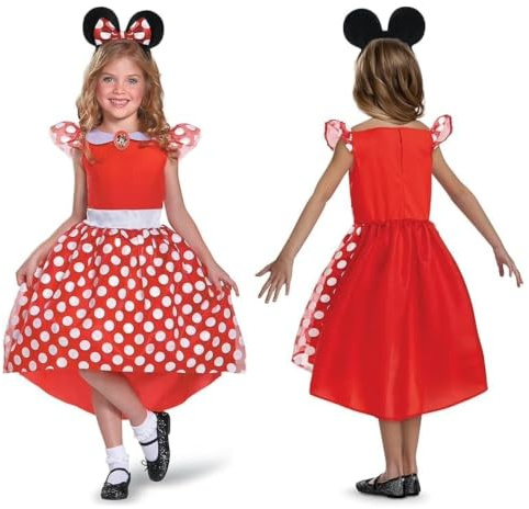 Disney Official Classic Mickey Mouse Costume Kids Includes Headband - Made with Super Soft Material - Christmas Mickey Mouse Halloween Fancy Dress for Kids and Toddlers, M