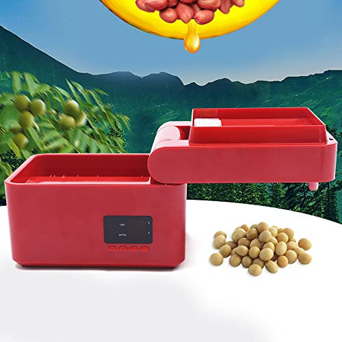 HarBin-Star 600W Ölpresse, Öl Pressmaschine Elektrische Ölmühle Walnüsse Erdnüsse Kaltpresse Automatische Heißprsse Edelstahl Extraktor für Kommerziell & Haushalt 5 kg/h