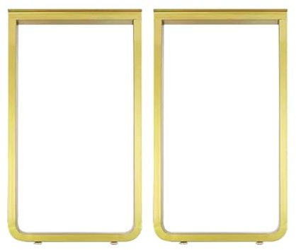 JCWGLY Möbelfüße Schwere Tischbeine Aus Metall 2 Stück, Moderne DIY-Möbelbeine, Schreibtischbeine, Esstischbeine, Tischbeine Mit Verstellbaren Fußpolstern (Color : Gold, Size : 70x72cm/2pcs)