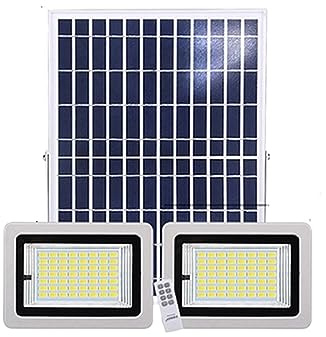 BAFEIYA Projecteur LED Projecteur Solaire Extérieur En Aluminium LED, Un Entraînement, Deux, Haute Puissance, Éclaira Extérieur De Jardin Et De Cour, Projecteur À Induction Étanche(Aluminum 400W)