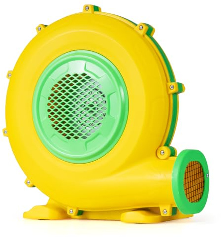 COSTWAY 950W Soplador de Aire para Castillo Hinchable, 220-240V Bomba de Bajo Ruido con 4 Estacas de Tierra y Cable de Alimentación, 2620pa Ventilador Eléctrico Potente para Juguetes Inflables