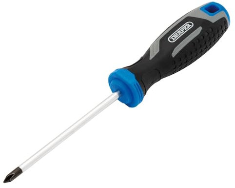 Draper Phillips Soft Grip Screwdriver, PH1 x 100mm - 13360 - Magnetic Tip, CRV Blade