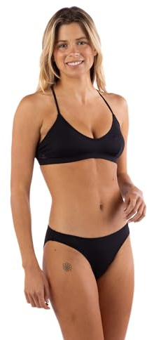 Rip Curl Damen Athletic Criss Cross Surf-Bikinioberteil mit Verstellbaren Trägern – Badeanzug für Strand und Pool Bikini, Schwarz, S