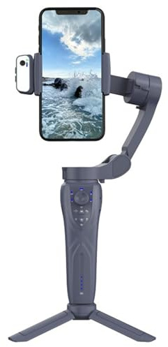 Sirxlevcy F12 Stabilizzatore per Smartphone con Giunto Cardanico Portatile a 3 per Cellulare Selfie Stick per Registrazione Video Vlog Anti-Vibrazione del Telefono