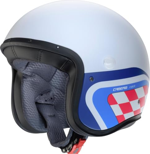 CABERG Helmet Jet Freeride X Daytona MATT White /Light Blue /RED S