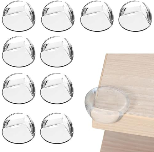 10 Stück Big Ball-Form Kantenschutz Baby,Transparent Selbstklebend Tisch für Scharfen Kantenschutz Verschiedene Möbelecken das Baby vor Verletzungen zu Schützen