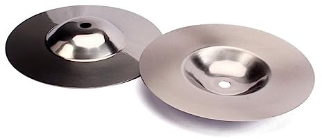 YARNOW 2stücke Schlagzeugbecken Crash-becken Metallbecken Silberbecken Zubehör Für Schlaginstrumente Für Anfänger Hochhart Schlagfest Klarer