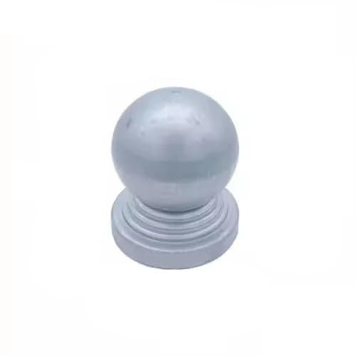 HFGDRH Gartenzaun Pfostenabdeckung,Pfostenkappe 9x9 2 Stücke Verzinktem Stahl Post Kappen Ball Finial Dome for Quadratischen Runden Zaun Leitplanke Pole(Round 90mm)