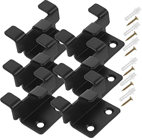 DECOMELODY 6 set Supporti da Parete Acciaio Inox Spesso Ganci Regolabili per Piastrelle e Specchi senza Cornice Resistente e Facile da Installare per Esposizione e Fissaggio su Muro
