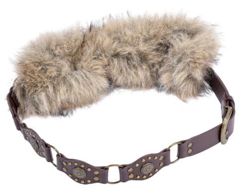 GORGECRAFT Brauner Pelz Hüftgürtel Aus PU Leder Im Western Vintage Stil Punk Nieten Ästhetisch Verstellbarer Bund Gürtel Mit Schnalle Und Ringen Aus Legierung Für Damenröcke Hosen Kleider Accessoires