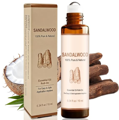 10ml Roll on huiles Bois de santal, Huile essentielle pour l'aromathérapie, Aide à libérer les tensions, Fraîcheur immédiate, huile parfumée, Massage à l'huile aromatique