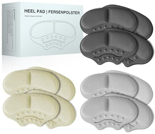 SURFOU 6 Paar Fersenpolster Gegen Blasen - Selbstklebender Fersenschutz für zu Große Schuhe - Weiche & Komfortable Schuheinlagen für Damen und Herren High Heels, Sneaker & Sportschuhe