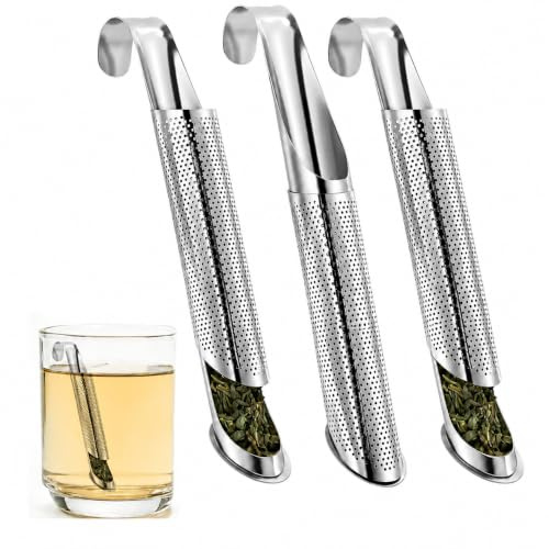 3PCS Infuseurs Acier Inoxydable, Boule À Thé Réutilisable avec Couvercle, Filtre À Thé pour Feuilles Libres Herbes Épices, Passoire Universelle pour Théière Mug Tasse Bouteille, Maison Bureau
