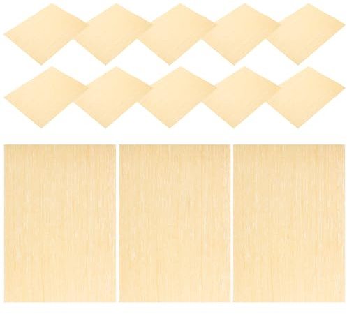 DEARMAMY Materiale per Modelli Architettonici 15 Pezzi Assi di Legno Ultrasottili per Pavimento di Casa delle Bambole, Fogli per Pavimentazione Diorami Fai da Te, Accessori per Modellismo
