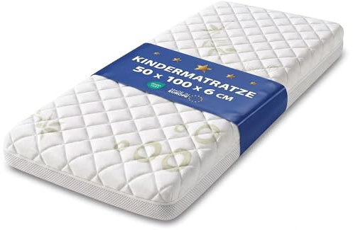 Totsy Baby Beistellbett Matratze 50×100 cm für Babywiege Wiege Moseskorb Babywanne Babybett Kinderbett Boxspring Kinderwagen Buggy Laufstall – atmungsaktiv & waschbar 50 x 100 Oeko-Tex