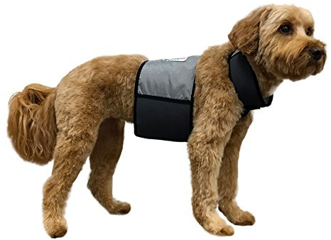 CoolerDog Dog Cooling Vest & Cooling Collar – Ice Vest for Hot Weather Heat Relief, Re-Freezable Pure Water Inserts (Medium 22”–27” Girth)
