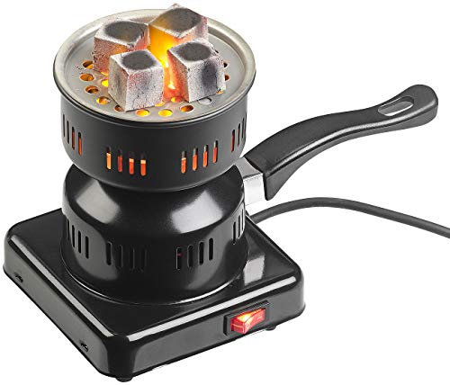 Duvence Kohlenanzünder: Elektrischer Kohle-Anzünder für Shisha, mit Tragegriff, 450 Watt (Shisha-Kohleanzünder, Kohle Anzünder Toaster, Grillanzünder)