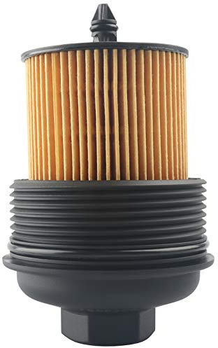 Oil Filter and Cap Assembly, Replace 12605565, PF458G Compatible with Buick Chevy GMC Polaris Ponitac Saturn - LaCrosse Regal Cavalier Cobalt Equinox HHR Malibu Terrain Slingshot G6 Ion Sky Vue, More