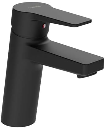 Hansa Waschtisch-Einhebelmischer HANSATWIST XL Vollh., Flexschl., Ausl. 123mm, matt-sw