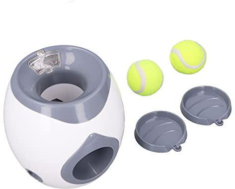 Clasken Máquina de Lanzamiento de Pelotas de Tenis para Perros, Lanzador automático de Pelotas para Perros, Mantenga a la Mascota ocupada con 2 Entrenamientos para Perros de Tenis